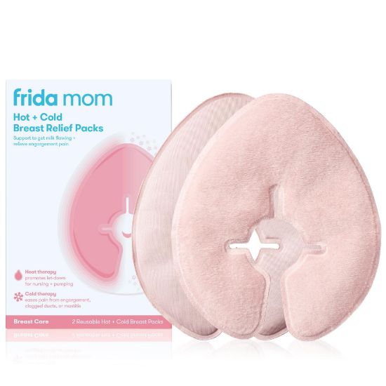 Picture of Frida Mom Breast Therapy Packs, Breast Pads, Cold & Hot Pack for Pain Relief, Breastfeeding Essentials for Lactation Support, Mastitis, Engorgement and Pump Aid, Postpartum Recovery, 2pk