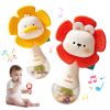 Picture of weirtoya 2 PCS Baby Rattles Teething Toys 3-6 Month, Baby Toys for 0-6 Months Infant Toy Sensory Toys with Beads Grasping Shaker, Newborn Must Haves Montessori Toys Babies Gifts