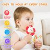 Picture of weirtoya 2 PCS Baby Rattles Teething Toys 3-6 Month, Baby Toys for 0-6 Months Infant Toy Sensory Toys with Beads Grasping Shaker, Newborn Must Haves Montessori Toys Babies Gifts