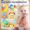 Picture of AZEN 16 Pack Baby Rattles Teething Toys 3-6 Months, Baby Toys 0-6 Months, Newborn Infant Toys 6-12 Months, Essentials Must Haves Wrist Socks Toddler Stocking Stuffers Christmas Gifts