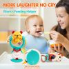 Picture of Baby Toys 6-12 Months Infant Toy Set of 3 High Chair Suction Cup Rattle Teething Toys for Babies 6 7 9 12-18 Months 2-in-1 Sensory Development Tray Toy Baby Gifts for Boys Girls