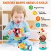 Picture of Baby Toys 6-12 Months Infant Toy Set of 3 High Chair Suction Cup Rattle Teething Toys for Babies 6 7 9 12-18 Months 2-in-1 Sensory Development Tray Toy Baby Gifts for Boys Girls