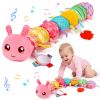 Picture of Baby Girls Toys 0-6 Month Music Animal Stuffed Caterpillar Toy for Infant 0-3 3-6 Months Mirror Crinkle Rattle Tummy Time Sensory Toys for 3 4 5 6-12 Month Old Newborn Baby Shower Easter Gifts