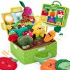 Picture of hahaland Baby Toys 6-12 Months - Fruits Vegetables Garden Plant Plush - 6 Month Old Toys Montessori Sensory Toy Carrot Flower with Rattles Mirror Squeaker Textures Crinkle Tissues Easter Baby Gifts