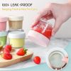 Picture of VITEVER 6 Pack Glass Baby Food Storage Containers - 4 oz Baby Food Storage Jars With Lids, Baby Food Maker, Microwave, Dishwasher & Freezer Safe