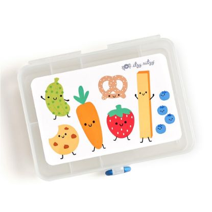Picture of Itzy Ritzy Divided Snack Box - BPA-Free Travel Snack Container with 6 Compartments and Snap-Tight Lid - Convenient Food Storage for Car Rides, Daycare, and On-the-Go