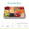 Picture of melii Snackle Box |12-Compartment Snack Container with Removable Dividers, BPA-Free Food Storage for Travel, School & On-the-Go Snacks, Kids & Family Organizer (Grey)
