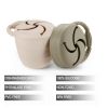 Picture of PandaEar Silicone Snack Containers, Collapsible Toddler Snack Cups Spill Proof Food Catcher for Toddler Baby, Pack of 2 (Light Tan/Walnut)