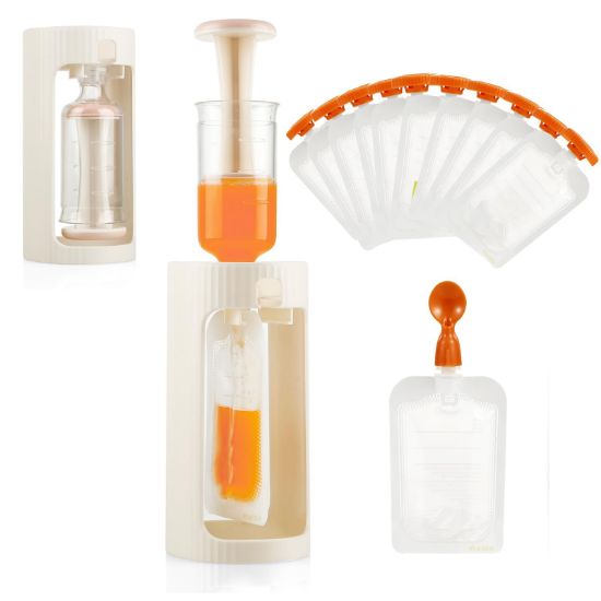 Picture of PandaEar Squeeze Station for Baby Puree Food Storage, Baby Food Pouch Filling Maker with 10 Pcs Pouches, Pouch Filling Station for Infant and Toddlers