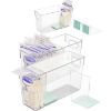 Picture of Ugotfeels Breastmilk Storage Container with L Shaped Separator Boards, Dividers Will Flatten Standing Breast Milk Bags in Organizer Bins Save Refrigerator Space | 2 Containers-Green