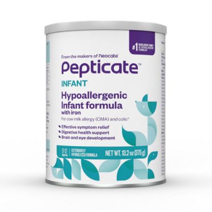 Picture of Pepticate Baby Formula, Hypoallergenic Powdered Infant Formula for Cow Milk Allergy, with Omega 3 DHA, ARA, Iron & Prebiotics, 13.2oz