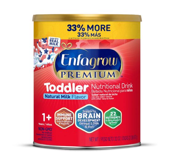 Picture of Enfagrow Premium Toddler Milk Nutritional Drink, Enfagrow Toddler Drink, Try Our Brain-Supporting Trio, 32oz Can