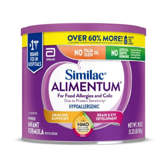Picture of Similac Alimentum With 2'-FL HMO Hypoallergenic Infant Formula, for Food Allergies and Colic Due to Protein Sensitivity, Baby Formula Powder, 19.8-oz Value Can