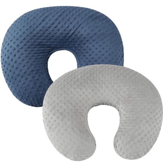 Picture of Dot Nursing Pillow Cover Set 2 Pack Nursing Pillow Slipcovers, Ultra Soft Compatible with Boppy Pillow,Standard Pillow for Baby Boy Girl Grey Navy