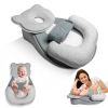 Picture of Donpemu Reflux Pillow for Baby, Baby Lounger Pillow for Infant Support Cushion Reflux Breastfeeding Pillow, Babies Feeding Support Pillow for Reducing Spit-Up with Safety Strap