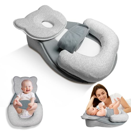 Picture of Donpemu Reflux Pillow for Baby, Baby Lounger Pillow for Infant Support Cushion Reflux Breastfeeding Pillow, Babies Feeding Support Pillow for Reducing Spit-Up with Safety Strap