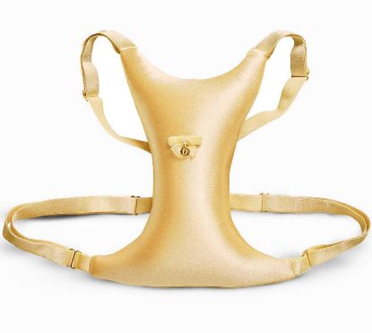 Picture of Intimia Breast Pillow for Chest Wrinkles and Side Sleeping - Breast Pillow for Wrinkle Prevention - Chest Wrinkle Pillow for Breast Support (Gold)
