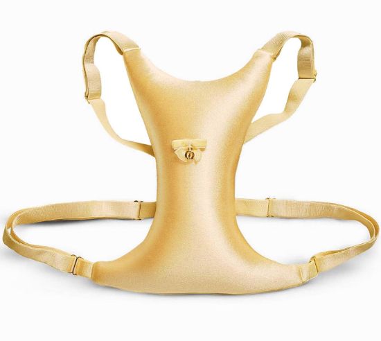 Picture of Intimia Breast Pillow for Chest Wrinkles and Side Sleeping - Breast Pillow for Wrinkle Prevention - Chest Wrinkle Pillow for Breast Support (Gold)