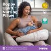 Picture of Boppy Uplift Nursing Pillow - Wedge Bottle & Breastfeeding Pillow to Reduce Spit-Up and Reflux Symptoms, with Body-Inclusive Opening and Belt, Baby Safety Alliance Verified - Cream Retro Squiggles
