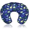 Picture of Dinosaur Nursing Pillow Cover, Breastfeeding Pillow Slipcover for Baby Boys & Girls, Nursing Pillow Case for Newborn, Soft Fabric Fits Snug On Infant, Washable & Breathable, Watercolor Dinosaur Blue
