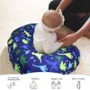 Picture of Dinosaur Nursing Pillow Cover, Breastfeeding Pillow Slipcover for Baby Boys & Girls, Nursing Pillow Case for Newborn, Soft Fabric Fits Snug On Infant, Washable & Breathable, Watercolor Dinosaur Blue