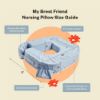 Picture of My Brest Friend Twin Nursing Pillow - Enhanced Comfort with Slipcover - Ultimate Ergonomic Support for Breastfeeding- Adjustable Strap and Silent Release Buckle with Handy Side Pocket, Evening Grey