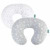 Picture of Nursing Pillow Cover 2 Pack Compatible with Boppy Pillow, Jersey Cotton with Large Zipper Super Soft & Breathable & Skin Friendly for Moms/Kids, Grey & White
