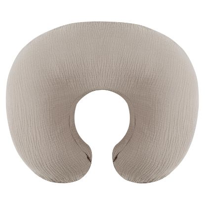 Picture of Onacosht Muslin Nursing Pillow Cover Soft Cotton Feeding Pillow Slipcover Fits Standard Infant Nursing Pillow for Baby Boy and Girl, Fog