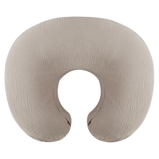 Picture of Onacosht Muslin Nursing Pillow Cover Soft Cotton Feeding Pillow Slipcover Fits Standard Infant Nursing Pillow for Baby Boy and Girl, Fog