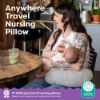 Picture of Boppy Anywhere Travel Nursing Pillow - Compact, Ergonomic Bottle & Breastfeeding Pillow with Snap & Loop Hanging Closure and Firm Hypoallergenic Fill, Baby Safety Alliance Verified