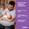 Picture of Boppy Anywhere Travel Nursing Pillow - Compact, Ergonomic Bottle & Breastfeeding Pillow with Snap & Loop Hanging Closure and Firm Hypoallergenic Fill, Baby Safety Alliance Verified