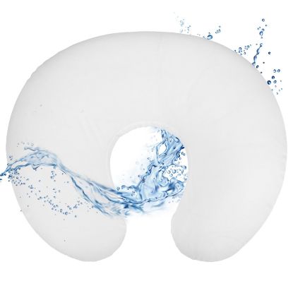 Picture of Hooyax Baby Waterproof Nursing Pillow Cover, Stretchy Nursing Covers for Breastfeeding Pillows, Adorable Infant Feeding Pillow Slipcover for Baby Boy and Girls (White)