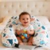 Picture of BABYLIAN Nursing Pillow for Breastfeeding,Ergonomic Baby Feeding Pillows with Removable Washable Cotton Slipcover, Adjustable Waist Strap,Plus Size,More Support for Mom and Baby(Underwater World)