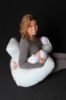 Picture of Twin Z Pillow Blue - The #1 Rated Twin Breastfeeding and Bottle Feeding Pillow! A Must Have for Twins! - Cuddle Blue DOTS The Ultimate Baby Essentials! The Best in Twins Baby Gear!