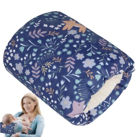Picture of Povkufii Baby Feeding Arm Pillow,Nursing Arm Pillows for BreastfeedingSoft Cotton for Newborn, More Support for Mom and Baby,Portable and Washable,Ergonomic Nursing EssentialsBlue Fox