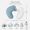 Picture of FUNUPUP Muslin Nursing Pillow Cover Compatible with Boppy Nursing Pillow, Soft Baby Nursing Covers for Breastfeeding Pillows for Boys Girls, only Cover, Blueberries & Blue
