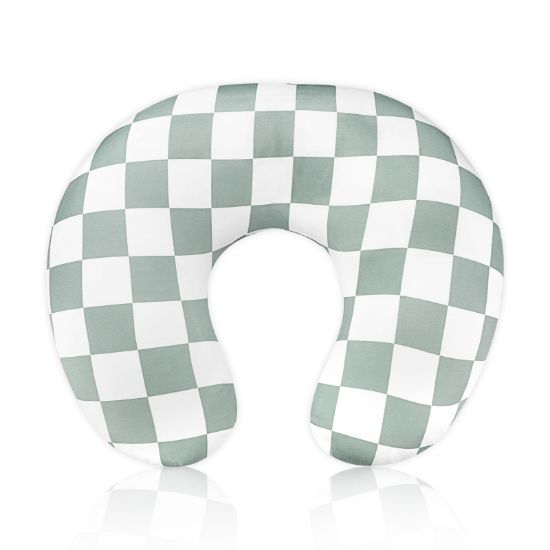 Picture of DILIMI Nursing Pillow Cover, Stretchy Removable Case for Breastfeeding Pillows, Ultra Soft Comfortable Slipcover for Baby Girl and Boy, Checkerboard Grid