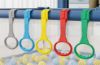 Picture of 4 Pcs 4 Color Walk Assistant Plastic Crib Pull Rings for Pull Up Rings Cot Hanging Rings for Infant Toddler Practice Tool (4, 7.5 inch)