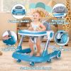 Picture of Baby Walker with Wheels 4 in 1 Foldable Activity Center with Mute Wheels Adjustable Heights Anti-Fall Activity Center for Boys Girls Safe Infant Toddler Walker with Footrest for 6-24 Months