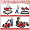 Picture of BABY JOY 4-in-1 Baby Walker, Foldable Activity Walker with Push Mode, Adjustable Height, Lights, Anti-Rollover, Baby Walker with Wheels for Boys Girls 6-18 Months (Red)