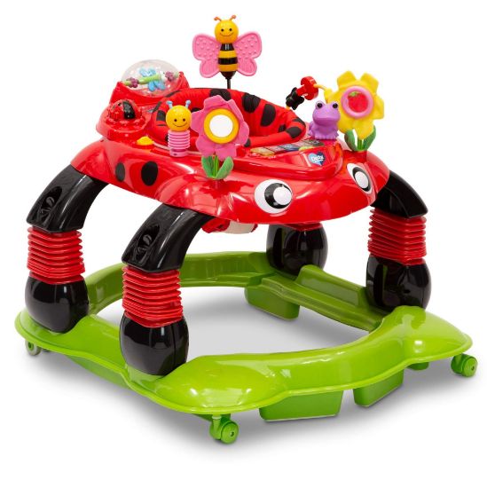 Picture of Delta Children Lil Play Station 4-in-1 Activity Walker - Rocker, Activity Center, Bouncer, Walker - Adjustable Seat Height - Fun Toys for Baby, Sadie the Ladybug