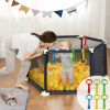 Picture of 6PCS 4 Colors Baby Playpen Pull up Rings-Plastic Crib Pull Rings Walking Exercises Assistant Stand Up Cot Hanging Ring for Infant Baby Toddler