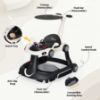Picture of Baby Walker with Wheels, 7-in-1 Foldable Baby Walkers for Boys Girls 6-12 Months with Feeding Tray & Music, Lights,Rocker,Sun Canopy, Bouncing Pedal, Adjustable Wheel Speed, Push Walker (Black)