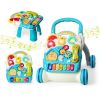 Picture of Sit to Stand Baby Walker, Activity Center with Music and Light, Activity Table for Toddlers, Push Toys for Babies Learning to Walk, Early Education Toys for Infant Boys Girls 6 Months Up (Blue)