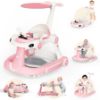 Picture of 6 in 1 Foldable Baby Walker, Activity Baby Walker-Baby Bouncer, Rocker, Activity Center,Push Walker,Detachable Trampoline Mat, Adjustable Speed Rear Wheels and Height,Music & Lights,Ages 6-18 Months