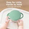 Picture of Solinfant 2 Pack Stainless Steel Spill Proof Snack Cup for Baby Toddlers Kids, with Silicone Food Catcher, Travel Lid, Spill-Proof Bowl Containers, Toddlers Essentials, Non Toxic BPA Free