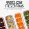Picture of Firgi 0.7 oz/12 Sections Silicone Ice Cube Freezer Tray with Lid, Food-Grade Platinum Silicone,Leak Resistance & Dishwasher Safe for Baby Food Prep,Breast Milk,Purees - Korean Made, Gray