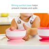 Picture of Munchkin Stay Put Munchkin Suction Baby Bowls with Lids - Dishes for Babies and Toddlers, Self-Feeding Bowl Set for Kids 6+ Months, 3 Pack, Pink/Purple