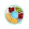Picture of GoBe Kids Small Snack Spinner Slide - Reusable Snack Container with 4 Compartment Dispenser and Lid | BPA/PVC Free | Dishwasher Safe | No Spill - Travel Accessories (Twinberry)