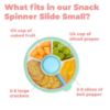 Picture of GoBe Kids Small Snack Spinner Slide - Reusable Snack Container with 4 Compartment Dispenser and Lid | BPA/PVC Free | Dishwasher Safe | No Spill - Travel Accessories (Twinberry)